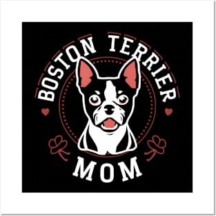 boston terrier mom Posters and Art